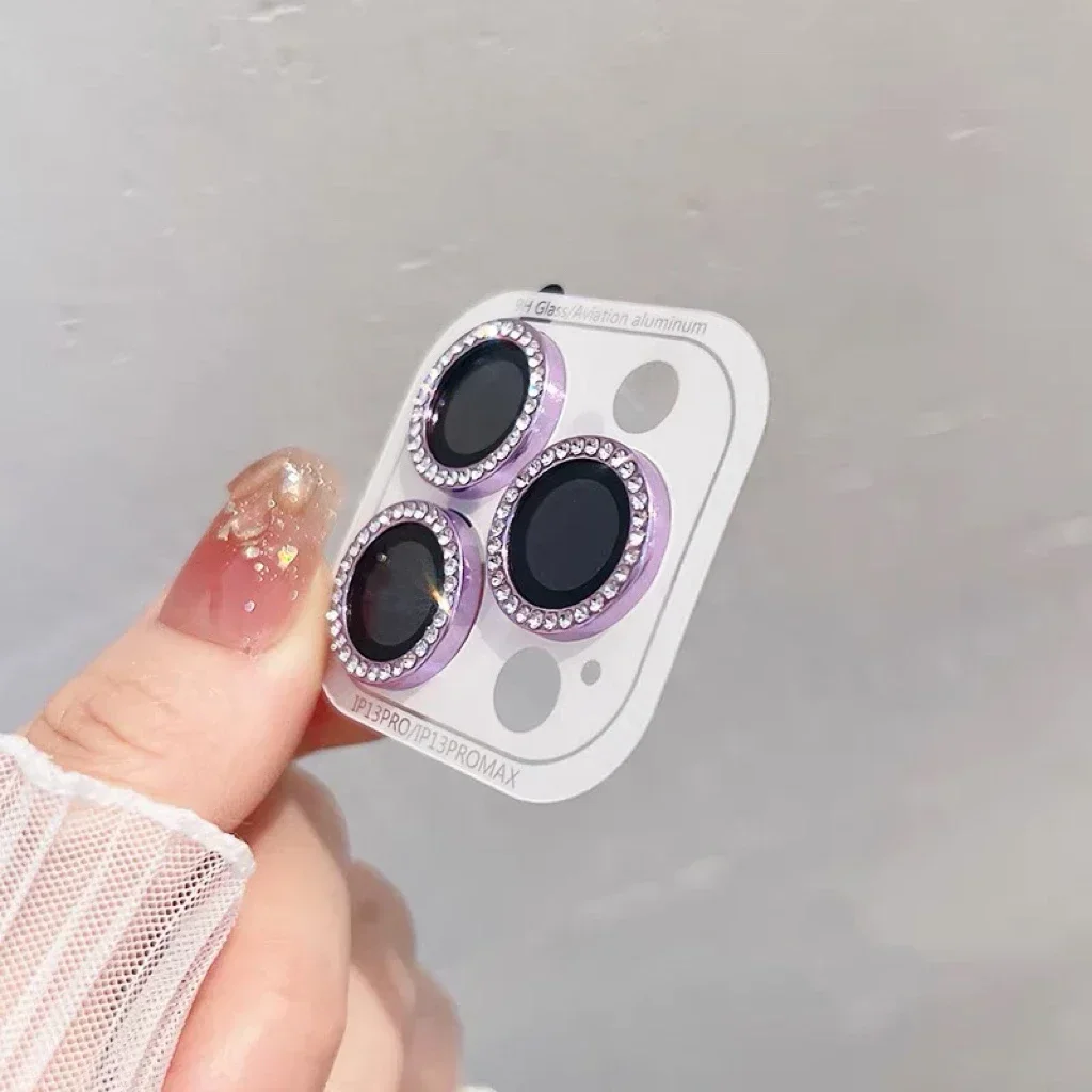 Glitter Diamond Camera Lens Protector - Premium Back Cover Lens Ring Glass