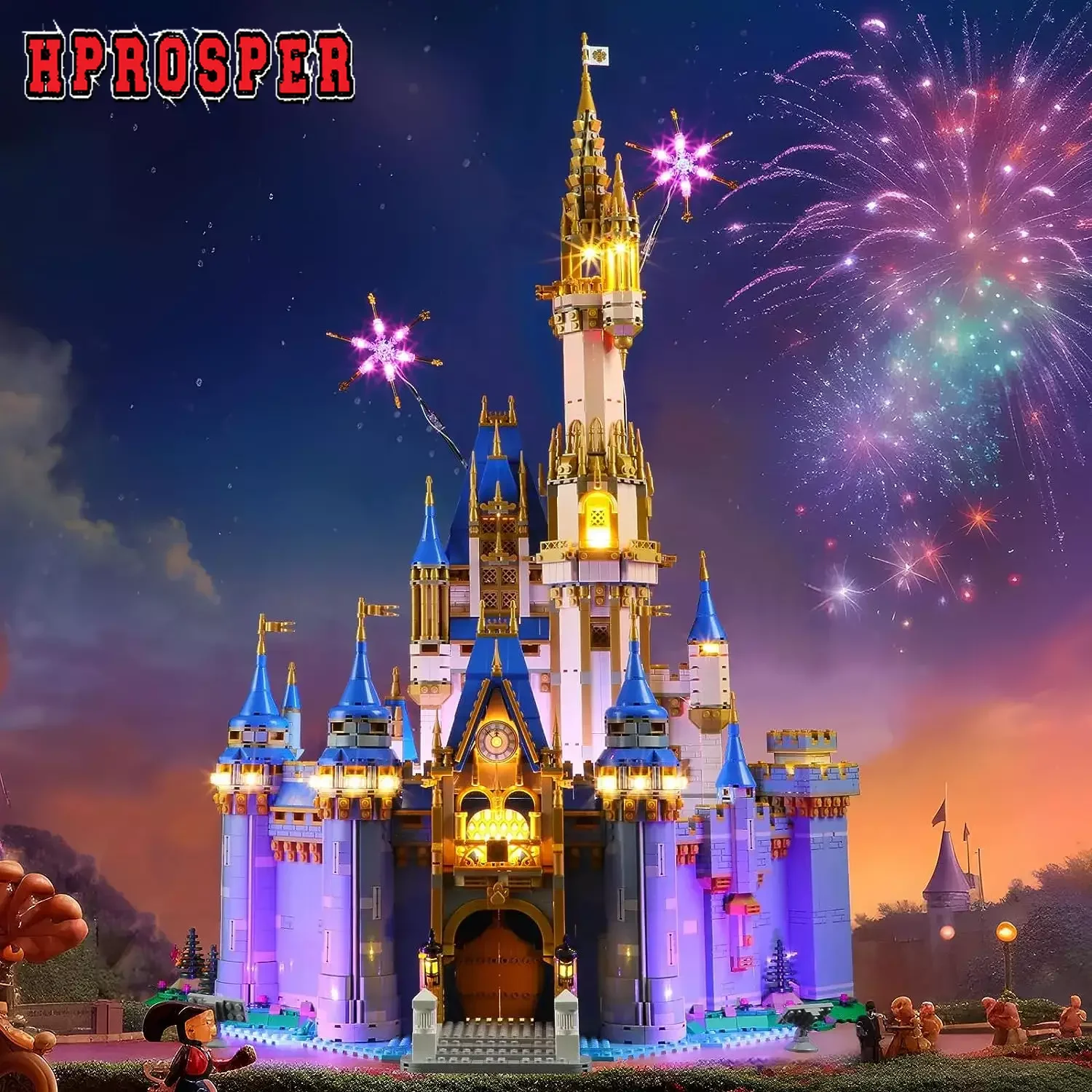 

Hprosper 5V LED Lights For 43222 Disney Castle DIY Decorative Lamp With Battery Box (Not Include Lego Building Blocks)