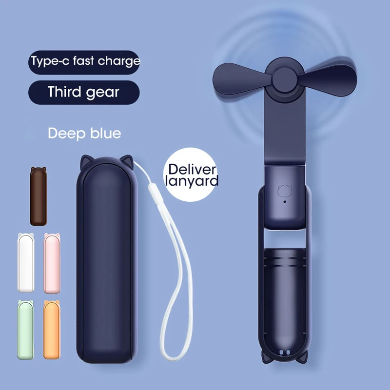 미니 휴대용 접이식 선풍기, USB 충전식, 2000mAh 쿨러, 접이식 핸드헬드 데스크탑 선풍기, 가정 사무실 데스크탑 선풍기 조용함