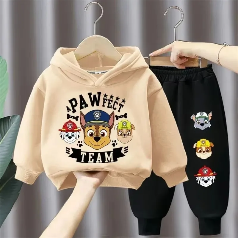 PAW Patrol Autumn Long Sleeved Pullover Long Pant Two Piece Suit for Children Clothing Suits Boys Sweatpant Sets Kids Tracksuit kids clothing set