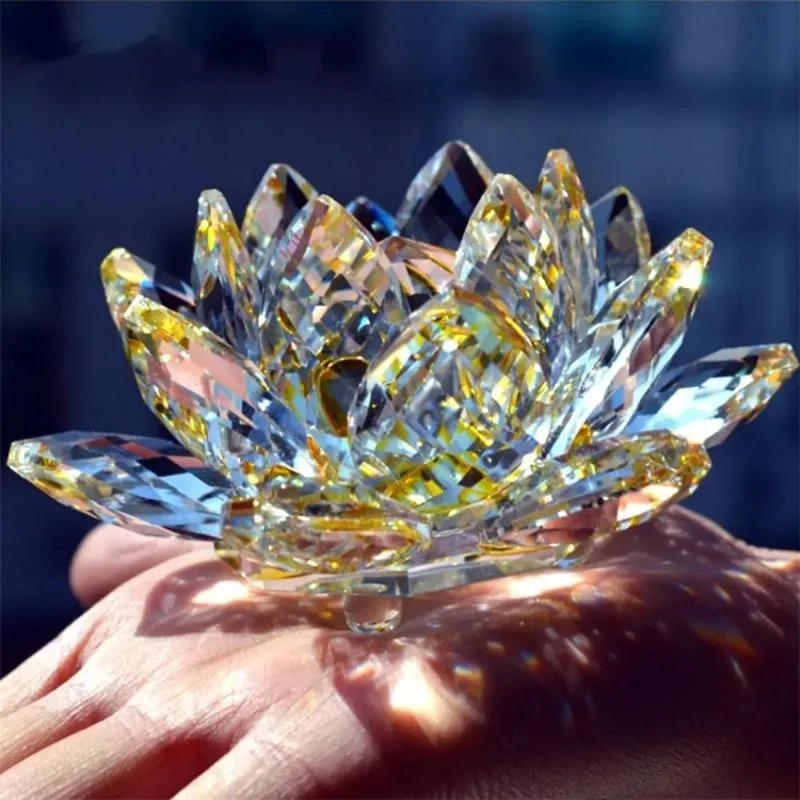 Crystal Lotus Flower Figurine 4