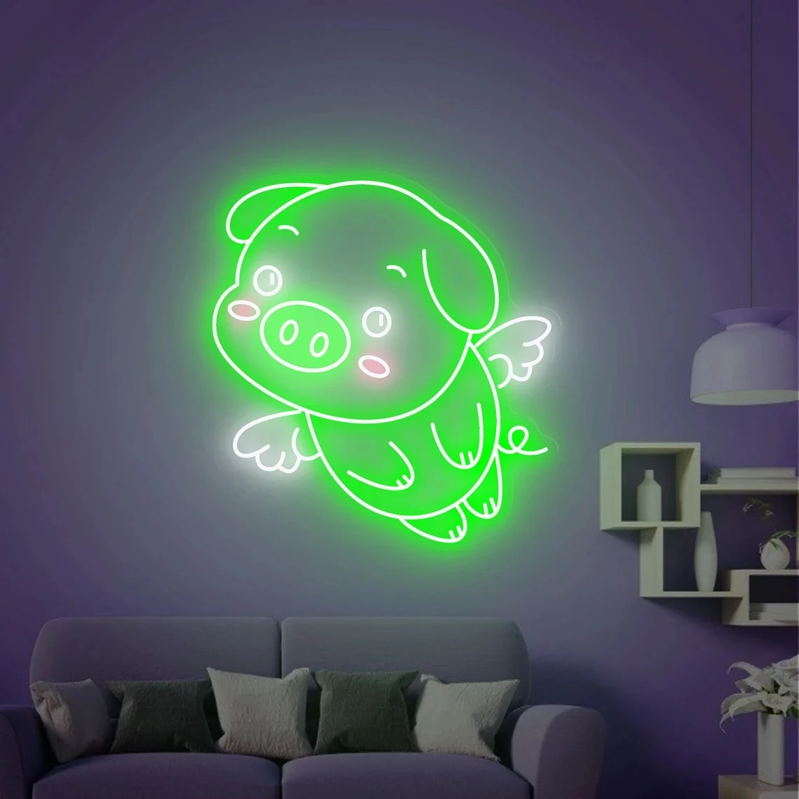 

Cute Pig Neon Sign Indoor Wall Lights Party Decoration Kids Room Decor Personalized Birthday Gifts