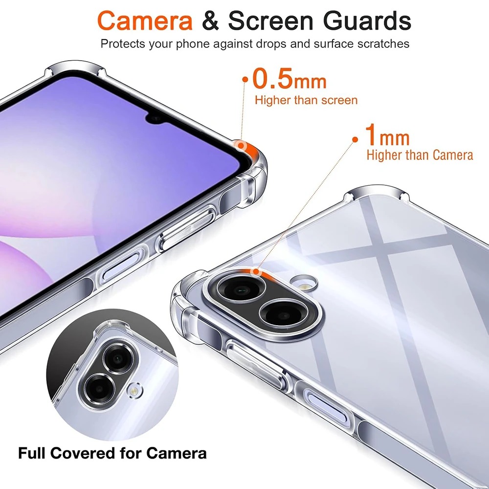 Shockproof Clear Silicone Case - Ultra Thin Crystal Soft Shell s