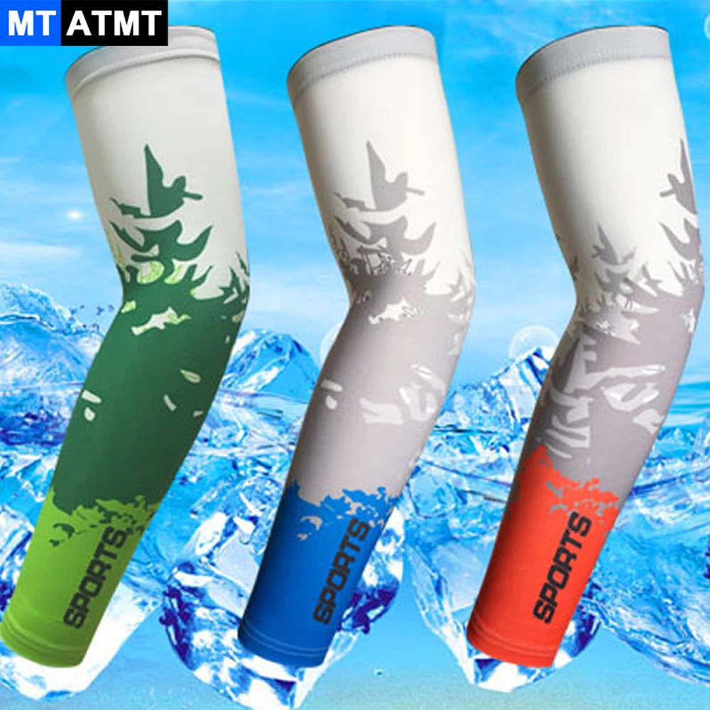 

1Pair Men Women Cooling Arm Cover Sun Protection Sleeve Anti-UV Fishing Cycling Outdoor Sport Ice Sleeves Long Arm Sleeves