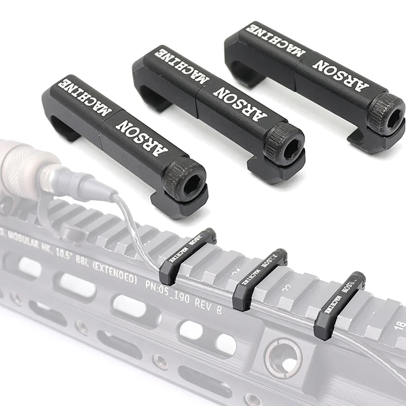 3pcs/Set Wire Guide System Cable Management Rail Cover Picatinny Rail Handguard Wire Guide Tail Fixed