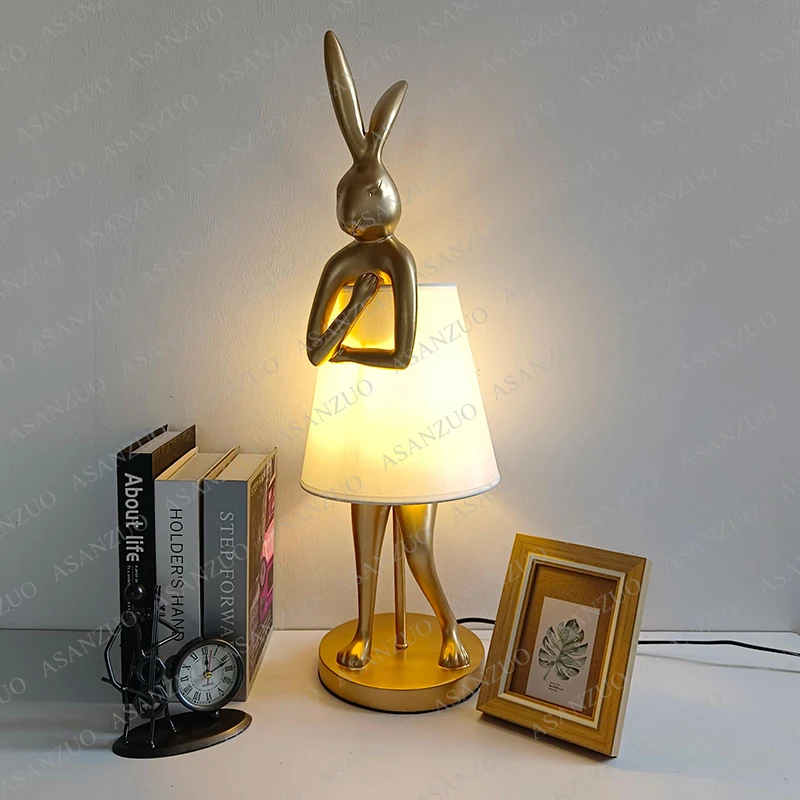 Resin Hare Lamp