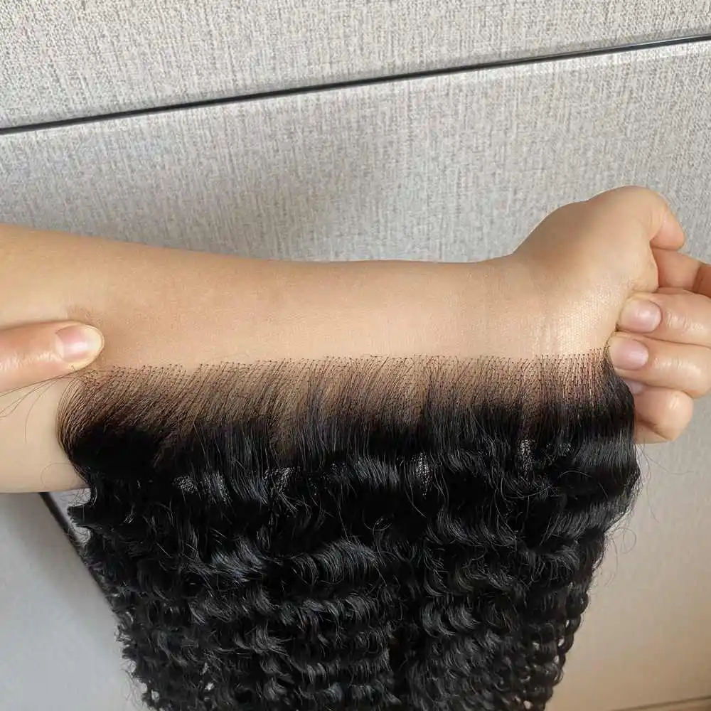 Deep Curly 13x4 13x6 Real Invisible HD Lace Frontal Only Pre plucked Natural Hairline 5x5 6x6 7x7 Invisible HD Lace Closure Only