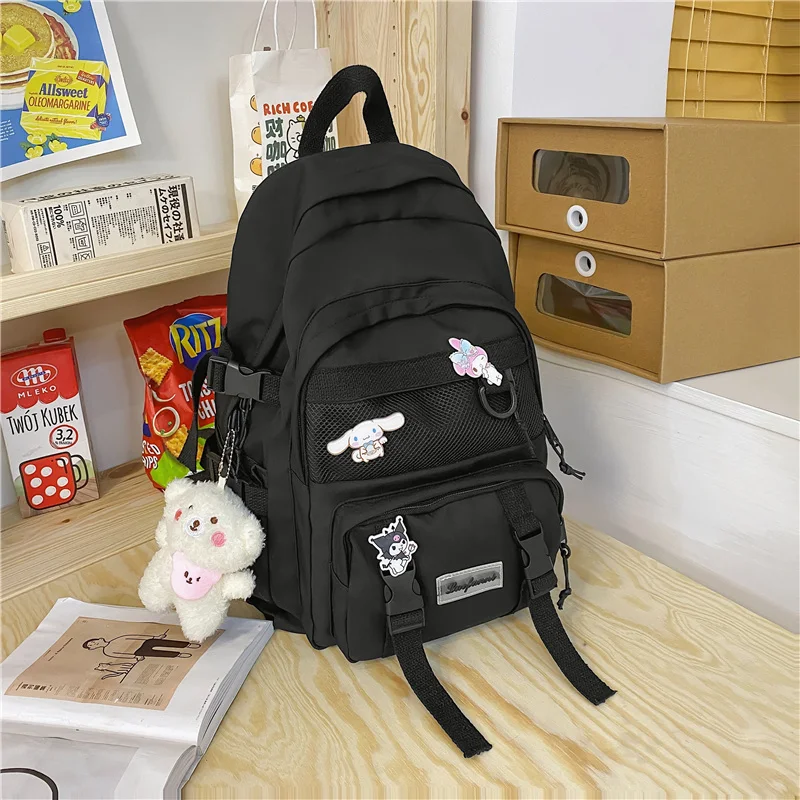 Fashion Backpack Women Multi-Pocket Laptop Bag College Student School Bags Waterproof Nylon Female Backpack Travel Lady Book Bag