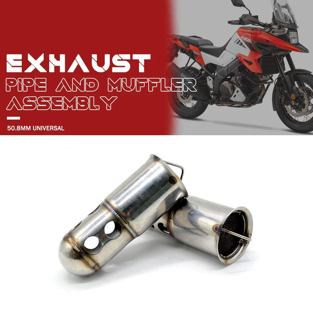 

50.8MM Universal Front Catalyst DB Killer Removable Silencer Noise Sound Eliminator For Motorcycle Accessories Exhaust Muffler