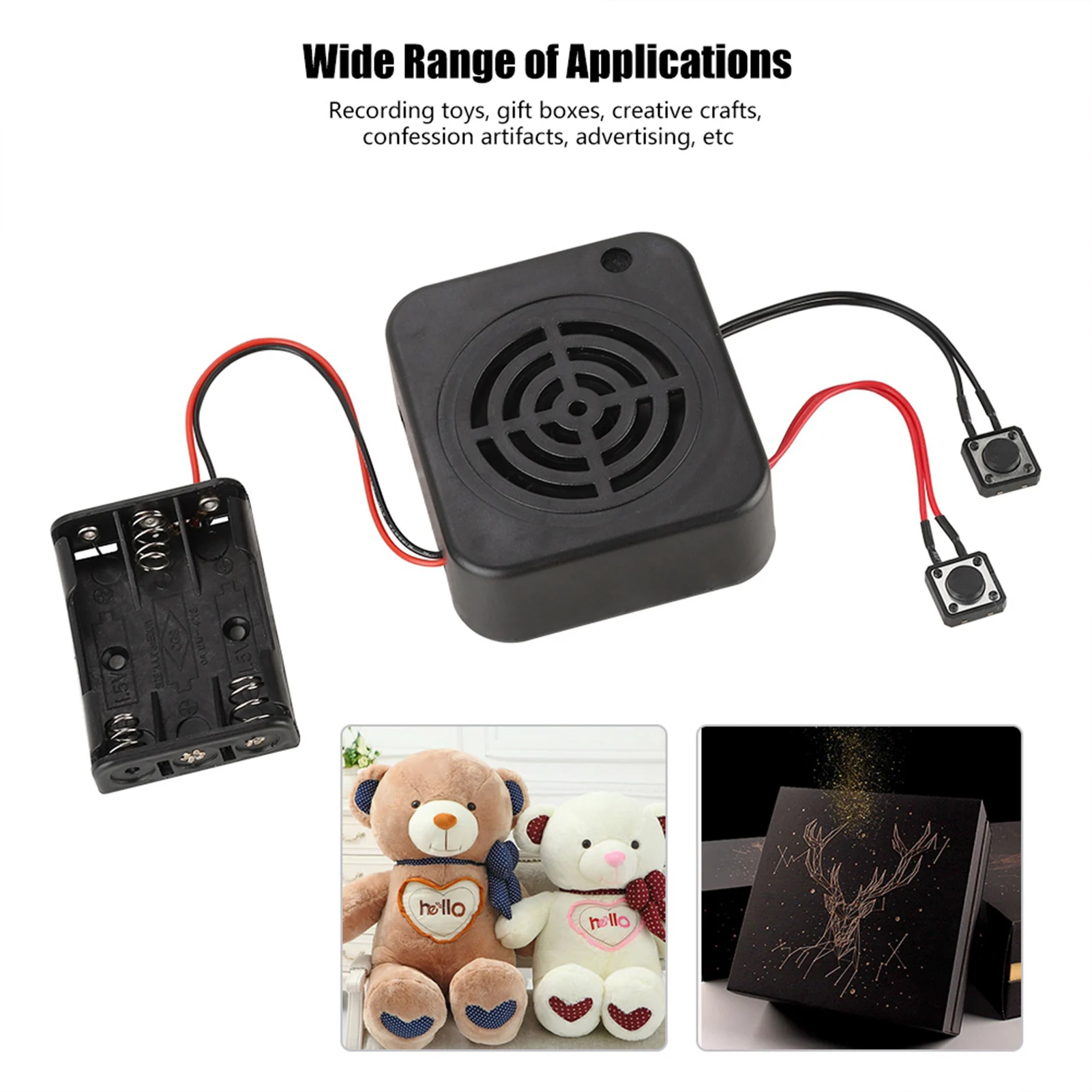 Voice Recording Box 3W DIY Voice Recording Box Message Box Module Clear Sound For Stuffed Animals/Gift/ Voice Recording DIY Message