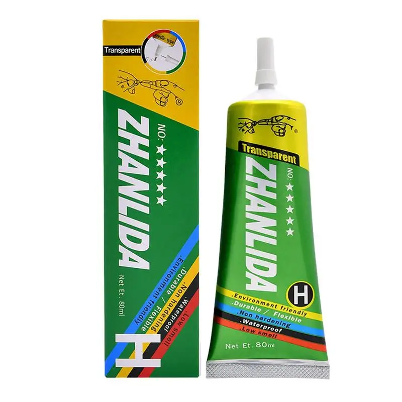 

Clear Glue For Crafts Transparent Adhesive Glue 80ml Environment-Friendly Shoes Glue Needle Exit Multi-Function Flexible Glue