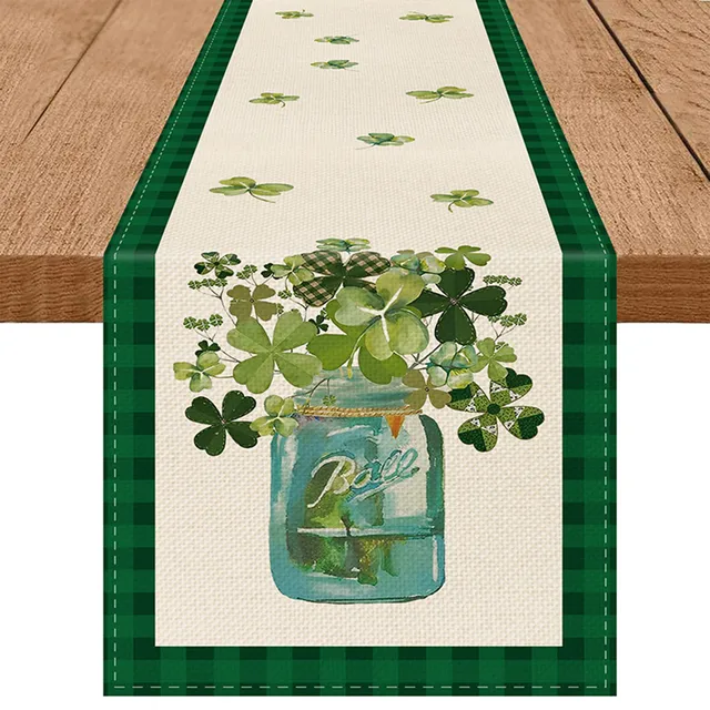 Linen Table Runner St. Patrick's Day Irish 1