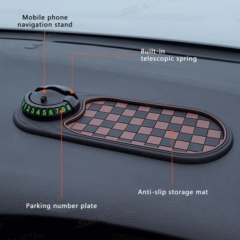 Car Phone Mount with Anti Slip Mat Dashboard Holder