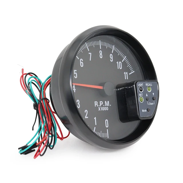 Tachymètre 5 Pouces RPM 11000k Avec Lumière De Changement De Vitesse