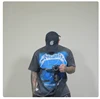 Represents Short-sleeved T-shirt Joint Metallica Print Men's and Women's Same American High Street Crew Neck Loose Retro Top 1