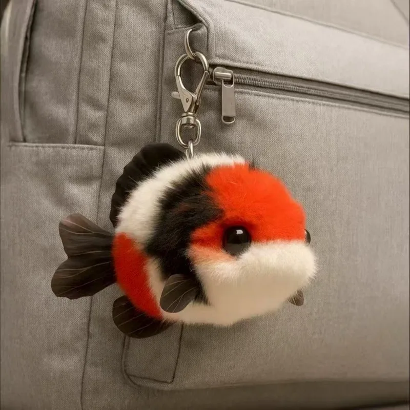 Good Luck  Koi as a  gift  for  besties,  small  pendant, cute plush couple  pendant,  carp keychain, schoolbag pendant