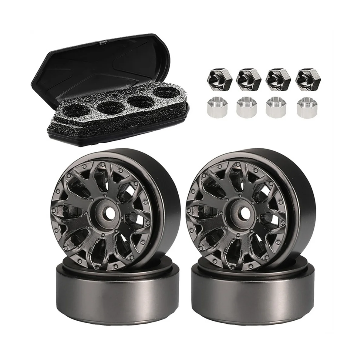 

4 шт., металлическая Ступица колеса 124G 1,0 для Axial SCX24 AX24 TRX4M FMS FCX24 1/18 1/24, детали для радиоуправляемого гусеничного автомобиля, 1