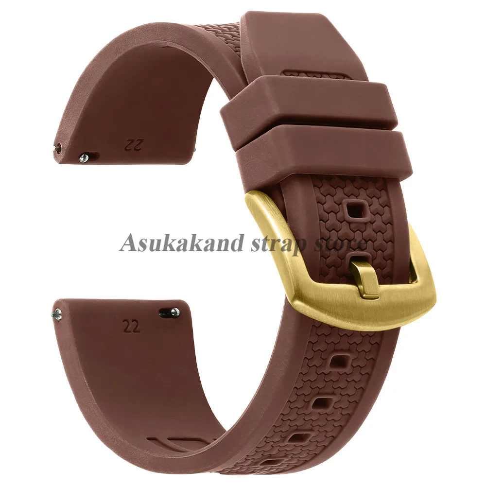 Enhanced Silicone Sport Watch Band with Quick Release - Men's Rubber Bracelet