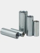 M6 M8 M10 M12 Zinc Plated Extend Long Lengthen Round Coupling Nut Connector Joint Sleeve Nut 