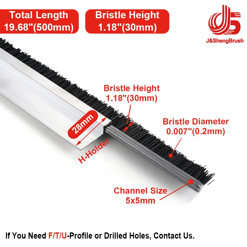 Aluminum Alloy Door & Window Seal Strip Brush - Dustproof & Waterproof Isolation Barrier Accessory