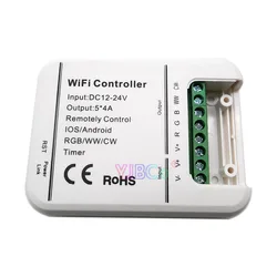 Magic Home 5 CH Wifi RGB/RGBW/WW/CW LED Controller 16Million colors smartphone control music & timer mode Lights tape dimmer