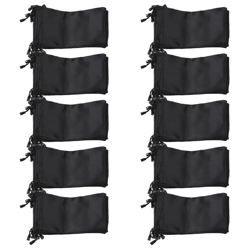 

100 Black Sunglasses Eyeglasses Cloth Pouch Bag 7.1X3.5 inch HOT