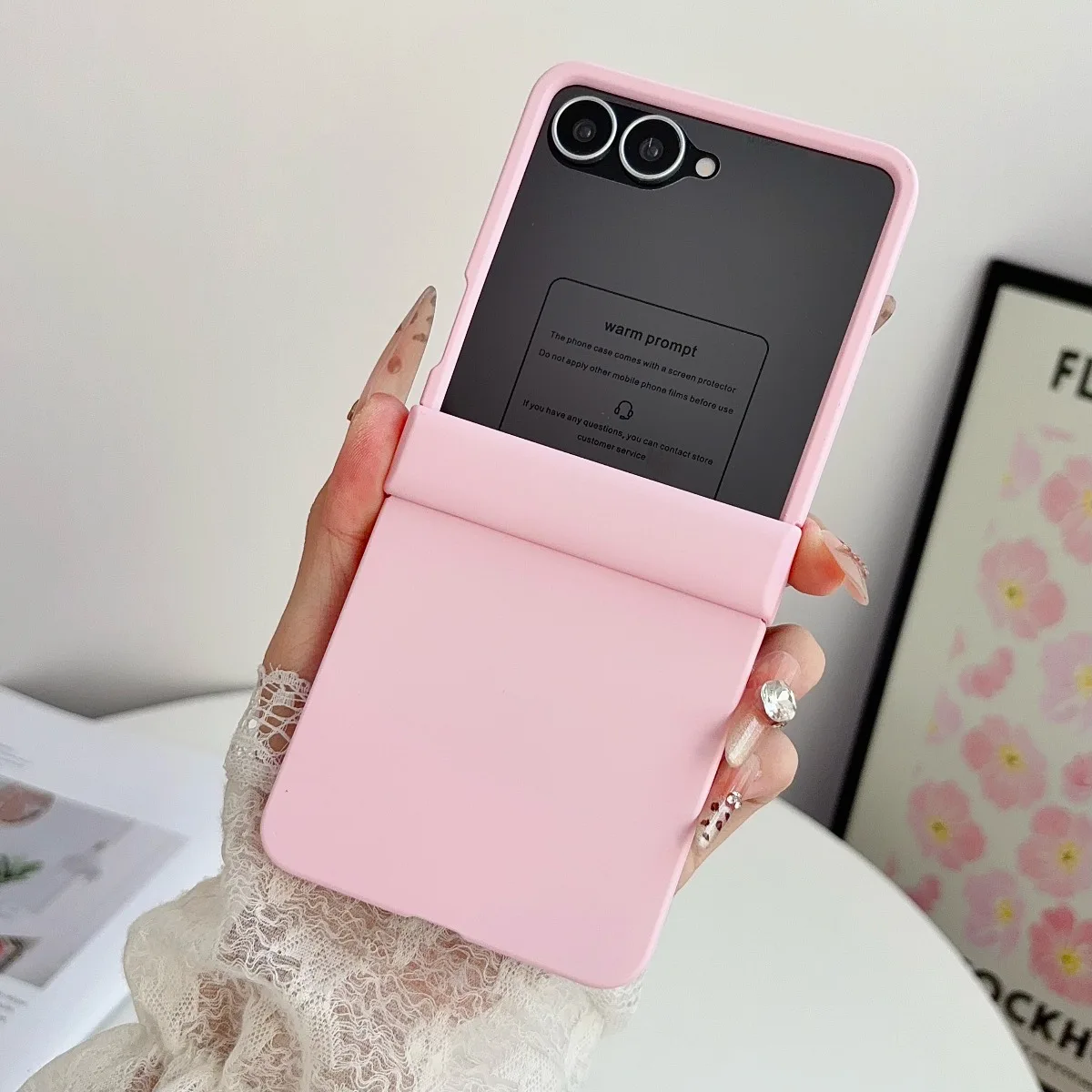 Candy Color Shockproof Matte Phone Case with Screen Protector and Hinge Protection