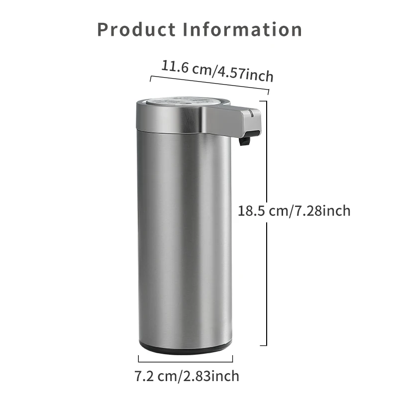 Kitchen Soap Machine Automatic Sensor Hand Sanitizer Smart Electric Body Wash Soap Dispenser 304 Stainless Steel soap dispenser hand sanitizer dispenser