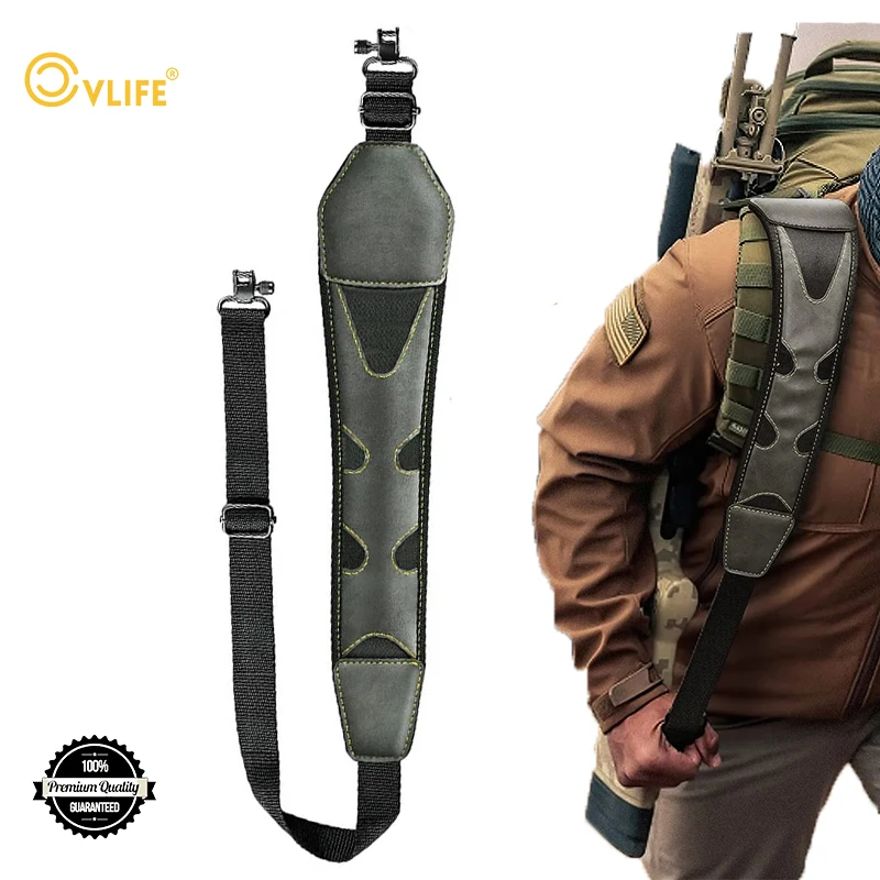 TOURBON Padded Gun Sling With 12 Gauge Shell Holder - Adjustable Shotgun Strap