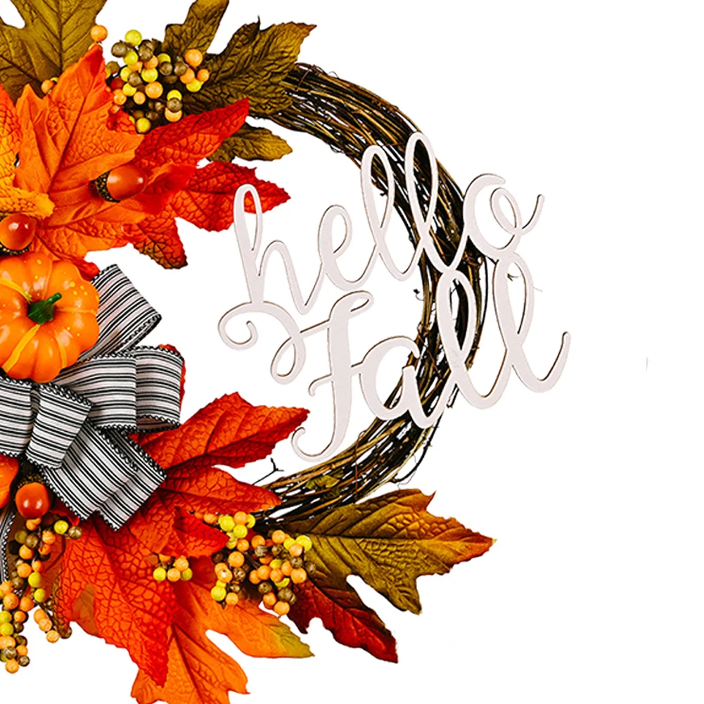 Maple Leaf & Pumpkin Wreath 5