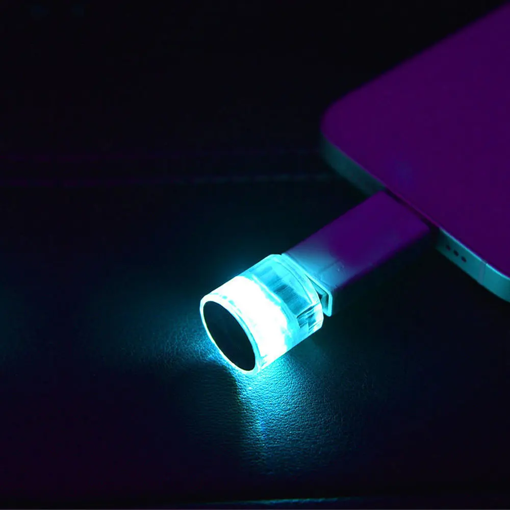 

Car Mini USB LED Atmosphere Lights Decorative Lamp for Party Ambient Modeling Automotive PortablePlug Play Auto Interior Led