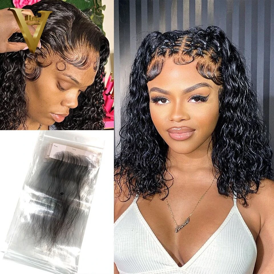 

HD Lace Baby Hair Stripes 4 Pcs Virgin Human Hair Edge Reusable More Natural for Black Women Swiss Lace Hairline Free Shipping