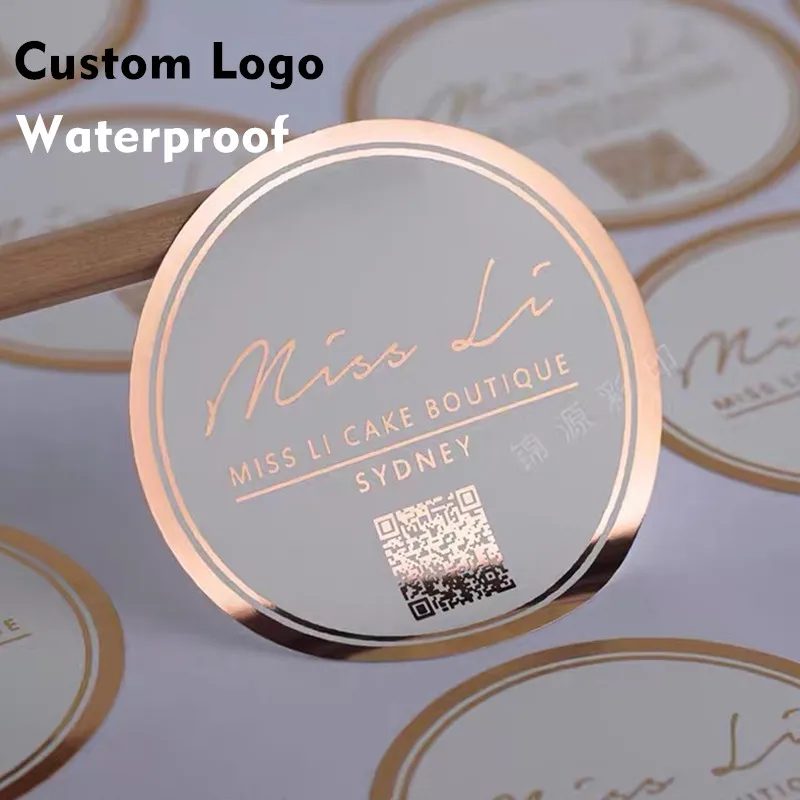 Custom Logo Printing Transparent Gold Foil Sticker Self Adhesive Clear  Vinyl Waterproof Labels - China Foil Sticker, China Wall Stickers