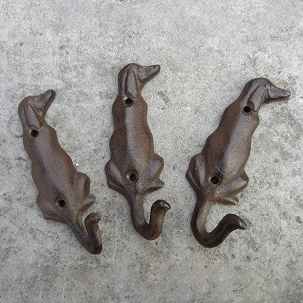 HOT Tail Coat Rack Dog Coat Hook Cast Iron Dog Wall Hook Coat