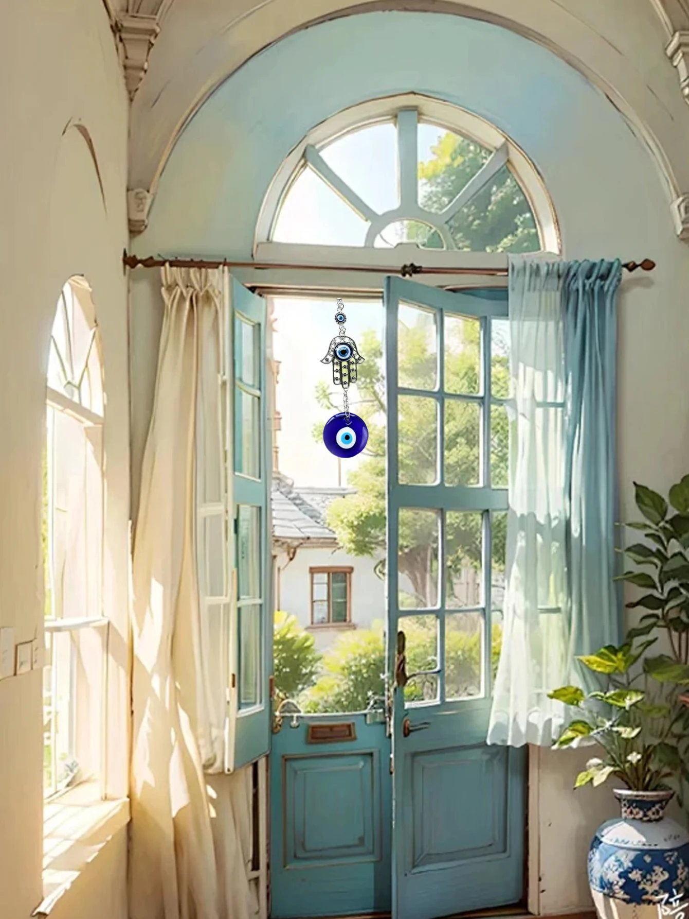 🧿 Devil’s Eye Glass Pendant – Turkish Protection Amulet 6