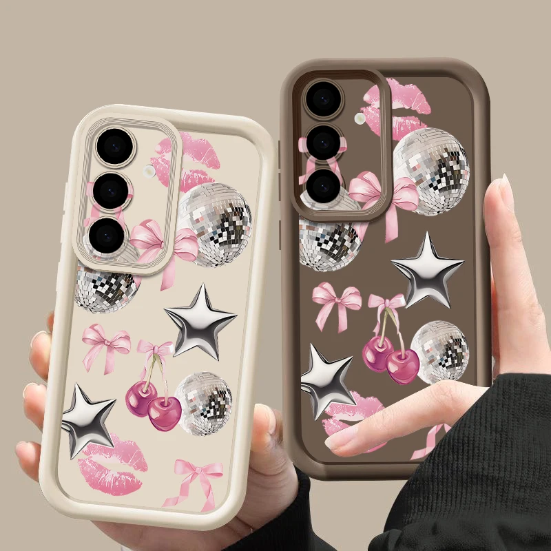 Cherry Star Light Ball Pattern Soft TPU Phone Case - Stylish and Protective Back Cover