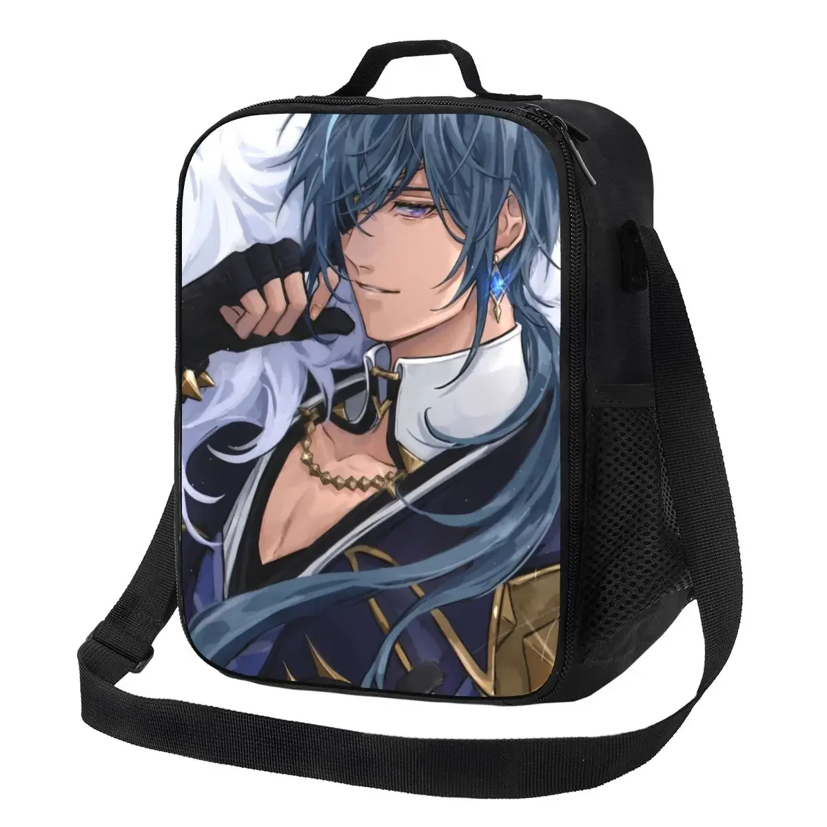 

Термоизолированная сумка для ланча Kaeya Genshin Impact, Женская многоразовая сумка для ланча с аниме-играми для пикника на открытом воздухе, коробка для еды Bento