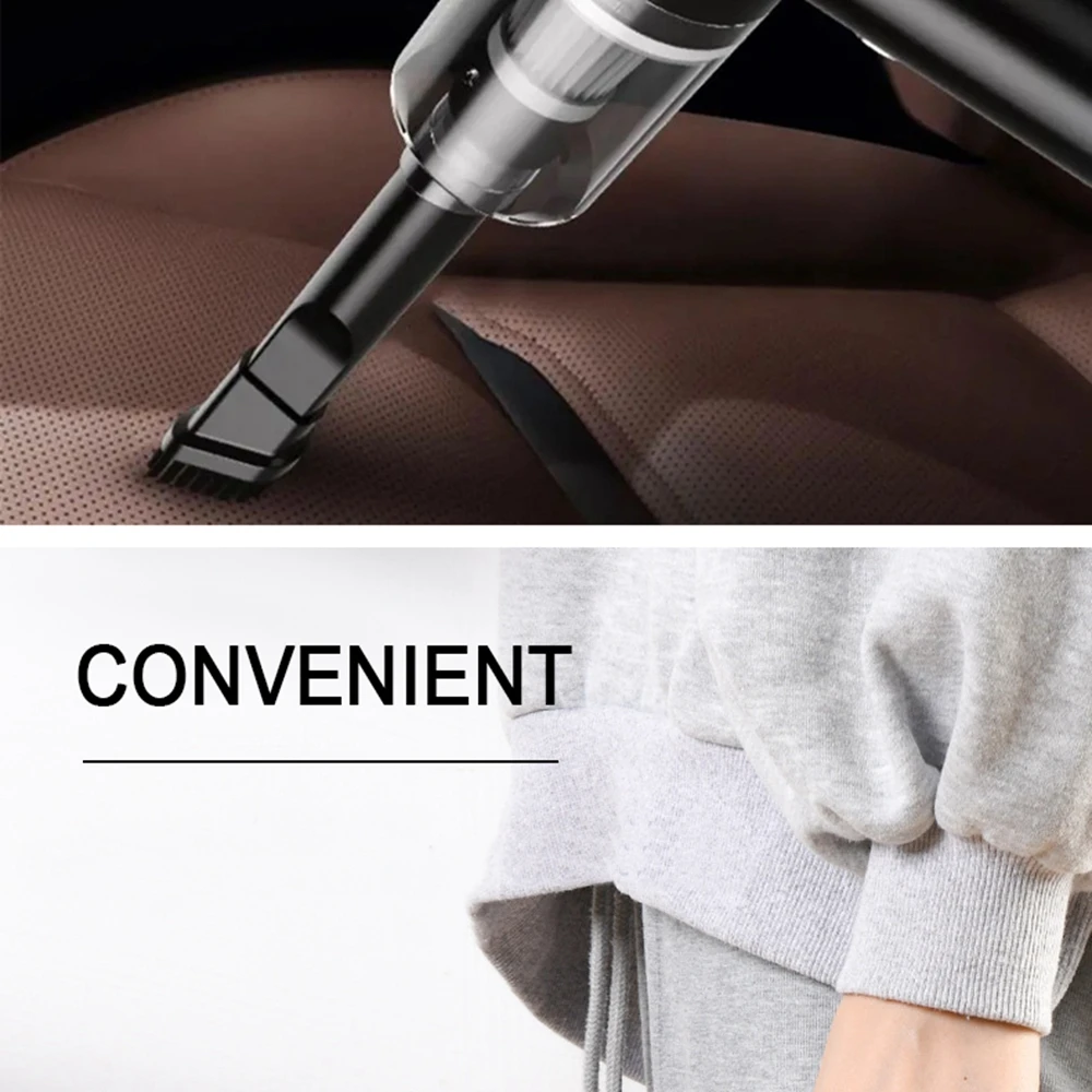 Mini Aspirateur Voiture Sans Fil – 2 En 1, Aspiration 1290000Pa, Portable