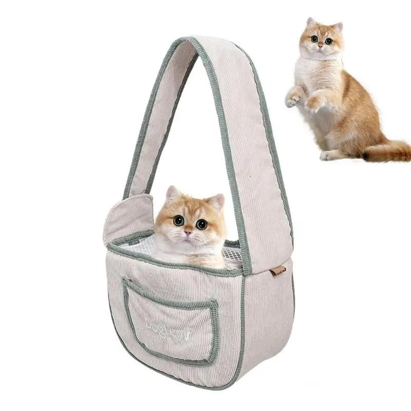 

Puppy Sling Pet Out Crossbody Shoulder Bag Waterproof Puppy Sling Carrier Cat Walking Carrying Pouch Travel Bags Pet Supplies
