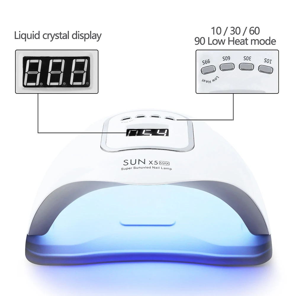 SUNX5 MAX UV LED Nail Lamp Professional Nail Dryer Gel Polish Light UV Nail Light with 4 Timer Setting Polish Curing Gel LED 2