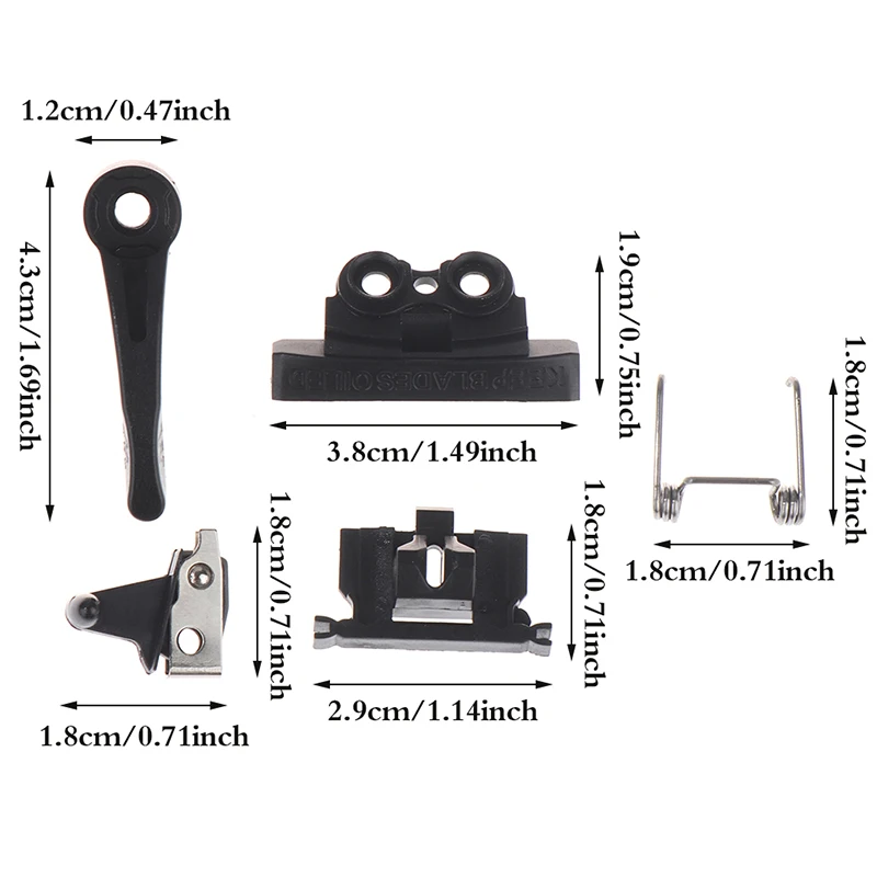 5Pcs/Set Hair Clipper Swing Head Cover Switch Adjusting Rod Spare Parts For WAHL 8148/8591 Electric Clippers Replacement Part 2