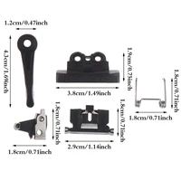 5Pcs/Set Hair Clipper Swing Head Cover Switch Adjusting Rod Spare Parts For WAHL 8148/8591 Electric Clippers Replacement Part 2