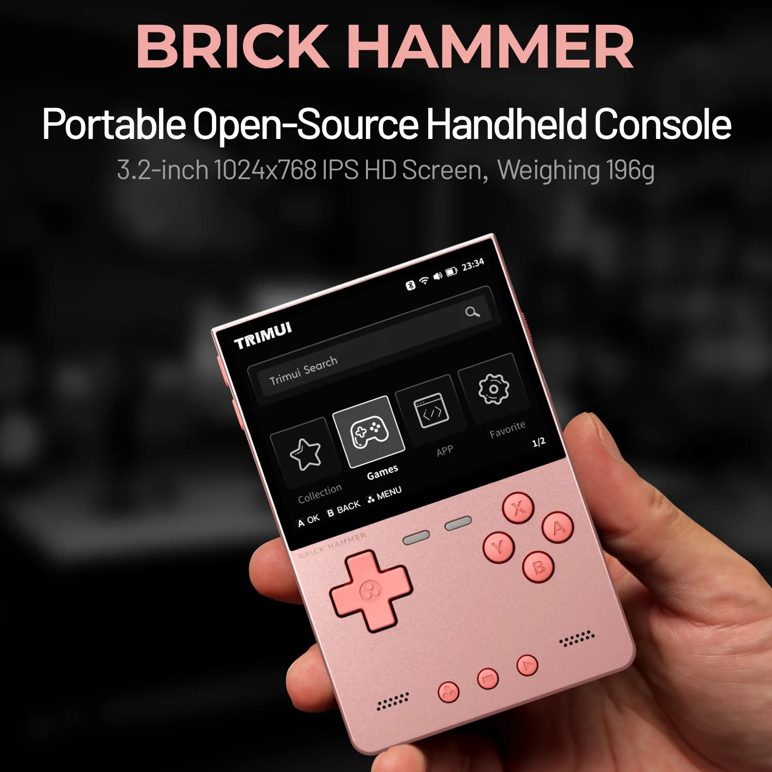 Trimui Brick Retro Handheld Game Console Linux Cnc Metal Exterior_voghion.com