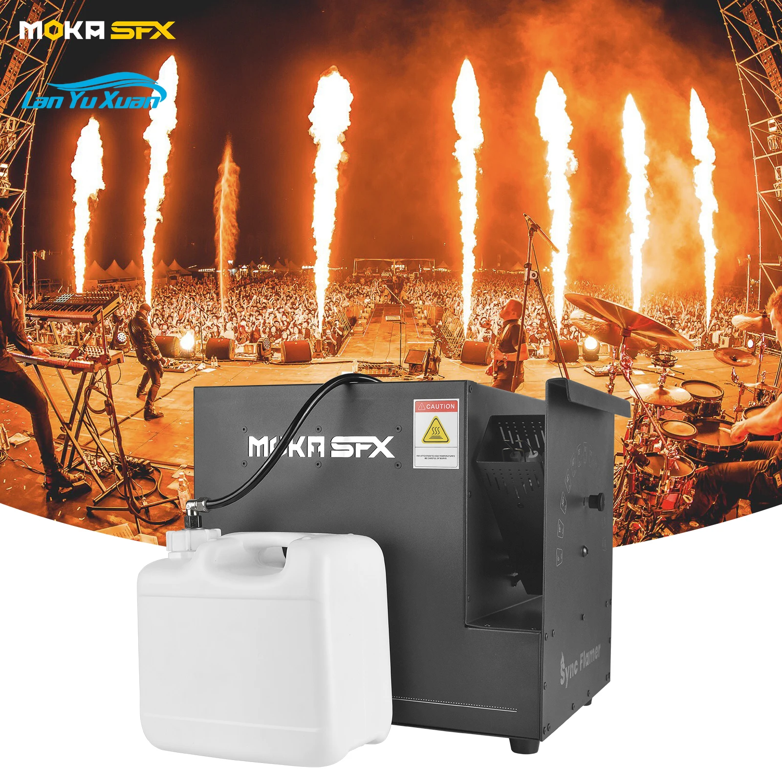 

MOKA SFX adjustable angle outdoor rainproof battery spray 8-10m stage flame thrower dmx dj fire flame machine