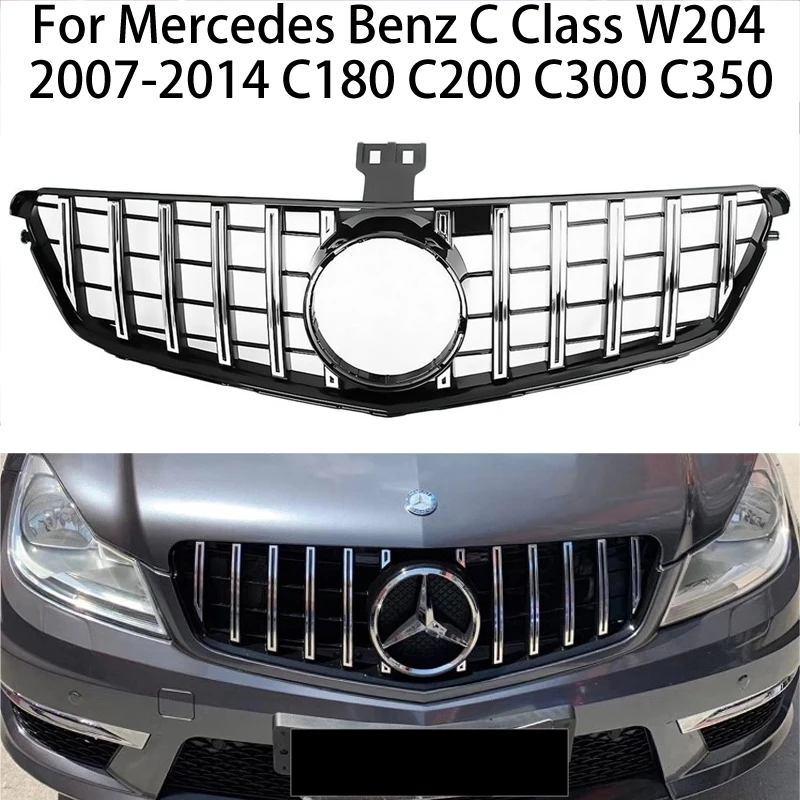 

Upgrade GTR Style Car Front Bumper Hood Grille for Mercedes Benz C Class W204 C180 C200 C300 C350 2007-2014 Accessories