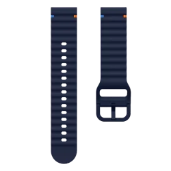 Silicone Sport Loop Band - Premium Watch Strap Replacement in 22mm - 18mm (Midnight)