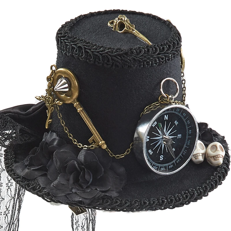 

Steampunk Party Mini Hat Gothic Vintage Retro Hair Clips Halloween Party Decors Headpiece