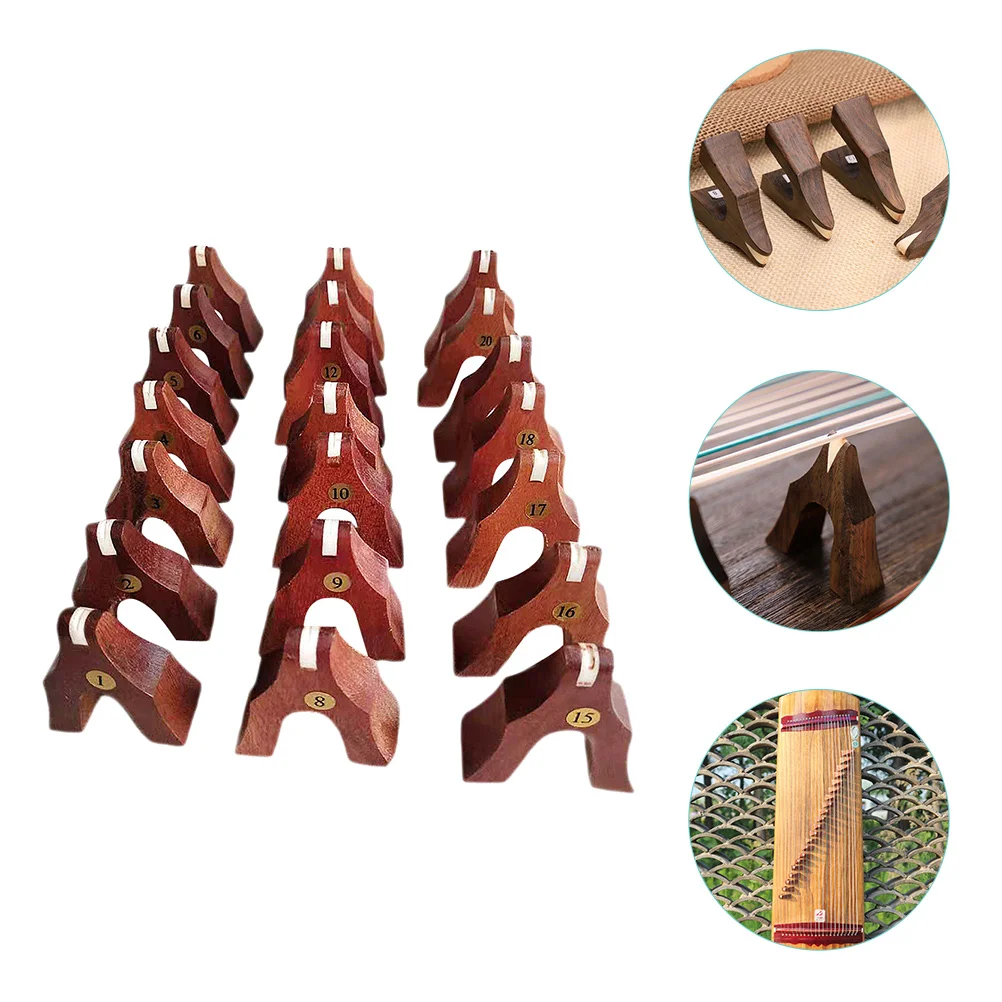 

21 Pcs Guzheng Code Musical Instruments Professional Bridges Accessories Wooden Pillars Fittings Support Child Durable Parts