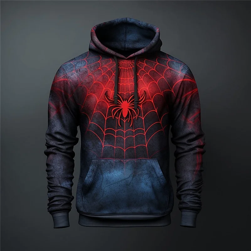 thumbnail image 1 of Sudaderas con estampado 3D de araña para hombre, Sudadera con capucha de gran tamaño, ropa de calle Harajuku de tendencia Hip Hop, Cosplay de ocio, moda de otoño, 1 of 5