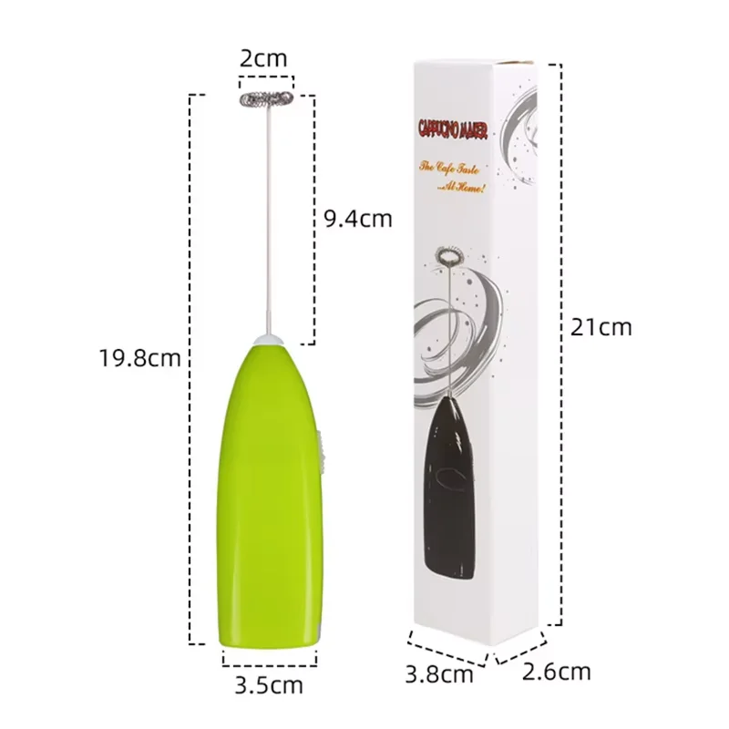 Electric Handheld Milk Frother and Foamer - Battery Operated Whisk for Perfectly Frothed Coffee